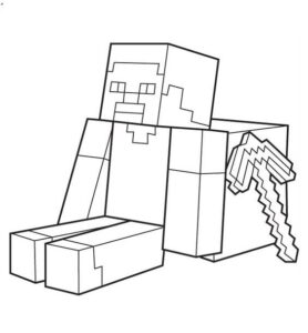Desenho de Minecraft Desenho Colorir Imprimir 080