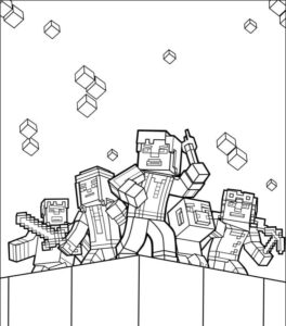 Desenho de Minecraft Desenho Colorir Imprimir 081
