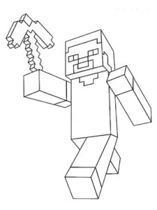 Desenho de Minecraft Desenho Colorir Imprimir 084