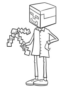 Desenho de Minecraft Desenho Colorir Imprimir 086