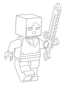 Desenho de Minecraft Desenho Colorir Imprimir 087