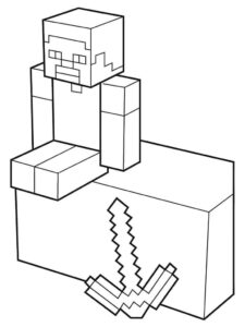 Desenho de Minecraft Desenho Colorir Imprimir 088