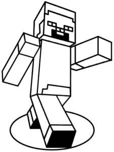 Desenho de Minecraft Desenho Colorir Imprimir 090