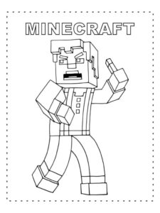 Desenho de Minecraft Desenho Colorir Imprimir 092