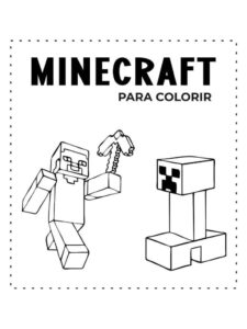 Desenho de Minecraft Desenho Colorir Imprimir 093