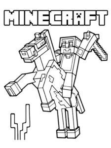 Desenho de Minecraft Desenho Colorir Imprimir 095