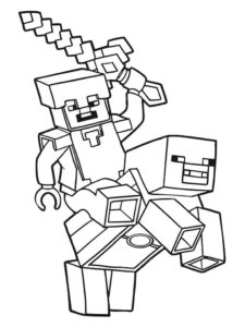 Desenho de Minecraft Desenho Colorir Imprimir 096