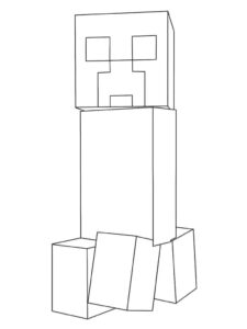 Desenho de Minecraft Desenho Colorir Imprimir 098