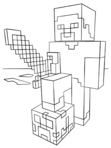 Desenho de Minecraft Desenho Colorir Imprimir 104