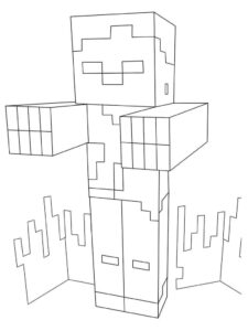 Desenho de Minecraft Desenho Colorir Imprimir 107