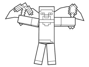Desenho de Minecraft Desenho Colorir Imprimir 111