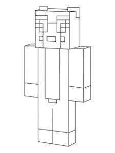 Desenho de Minecraft Desenho Colorir Imprimir 123