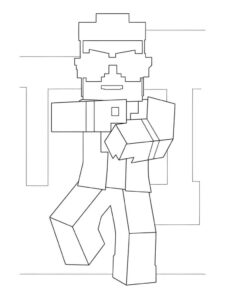 Desenho de Minecraft Desenho Colorir Imprimir 135