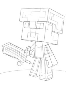 Desenho de Minecraft Desenho Colorir Imprimir 140