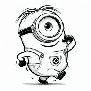 Desenho de Minion Desenho Colorir Imprimir 007