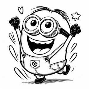 Desenho de Minion Desenho Colorir Imprimir 008