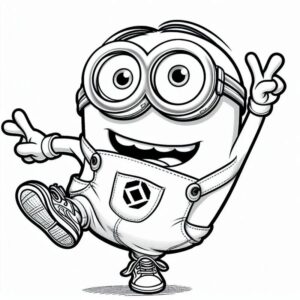 Desenho de Minion Desenho Colorir Imprimir 009