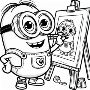 Desenho de Minion Desenho Colorir Imprimir 018