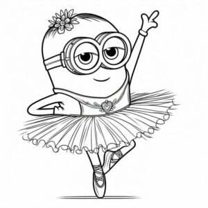 Desenho de Minion Desenho Colorir Imprimir 022