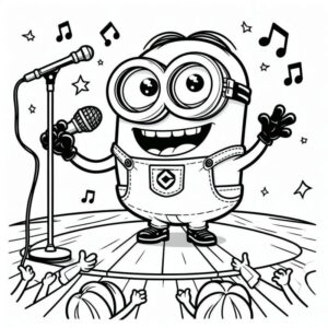 Desenho de Minion Desenho Colorir Imprimir 023