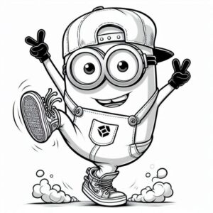 Desenho de Minion Desenho Colorir Imprimir 025