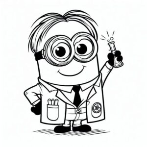Desenho de Minion Desenho Colorir Imprimir 030