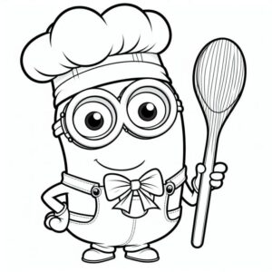 Desenho de Minion Desenho Colorir Imprimir 040