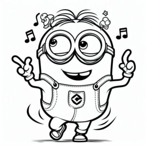 Desenho de Minion Desenho Colorir Imprimir 042