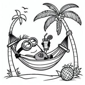 Desenho de Minion Desenho Colorir Imprimir 044