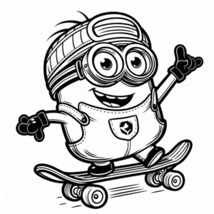 Desenho de Minion Desenho Colorir Imprimir 047