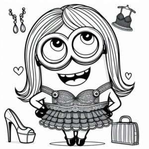 Desenho de Minion Desenho Colorir Imprimir 048