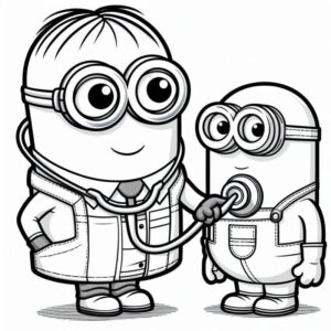 Desenho de Minion Desenho Colorir Imprimir 083