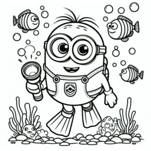 Desenho de Minion Desenho Colorir Imprimir 087