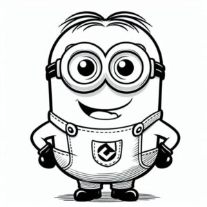 Desenho de Minion Desenho Colorir Imprimir 123