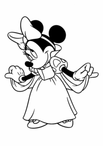 Desenho de Minnie Desenho Colorir Imprimir 004