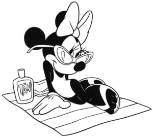 Desenho de Minnie Desenho Colorir Imprimir 006