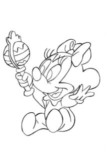 Desenho de Minnie Desenho Colorir Imprimir 007