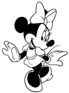 Desenho de Minnie Desenho Colorir Imprimir 009