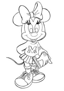 Desenho de Minnie Desenho Colorir Imprimir 011