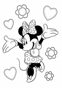 Desenho de Minnie Desenho Colorir Imprimir 014
