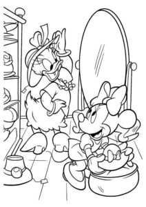 Desenho de Minnie Desenho Colorir Imprimir 016