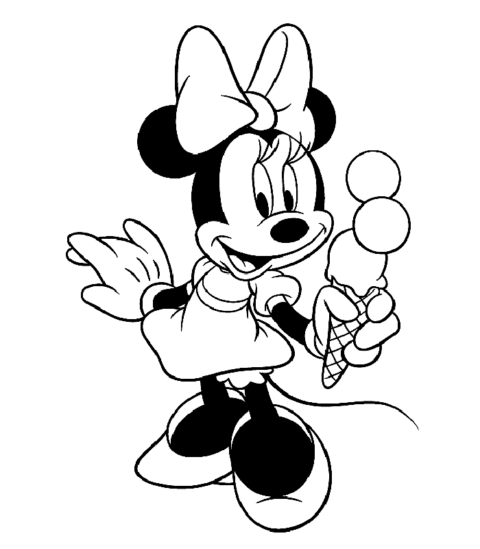 Desenho de Minnie Desenho Colorir Imprimir 018