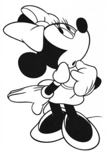 Desenho de Minnie Desenho Colorir Imprimir 019