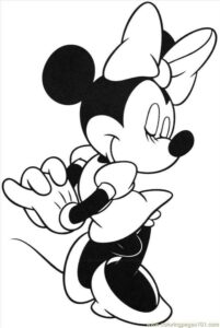Desenho de Minnie Desenho Colorir Imprimir 020