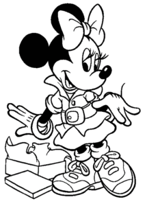 Desenho de Minnie Desenho Colorir Imprimir 026