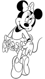 Desenho de Minnie Desenho Colorir Imprimir 031