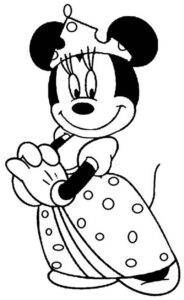 Desenho de Minnie Desenho Colorir Imprimir 038