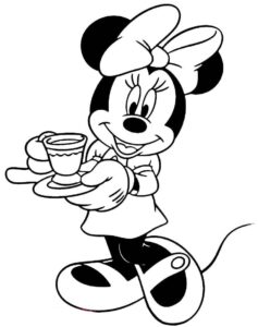 Desenho de Minnie Desenho Colorir Imprimir 042