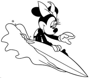 Desenho de Minnie Desenho Colorir Imprimir 043