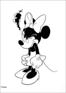 Desenho de Minnie Desenho Colorir Imprimir 047
